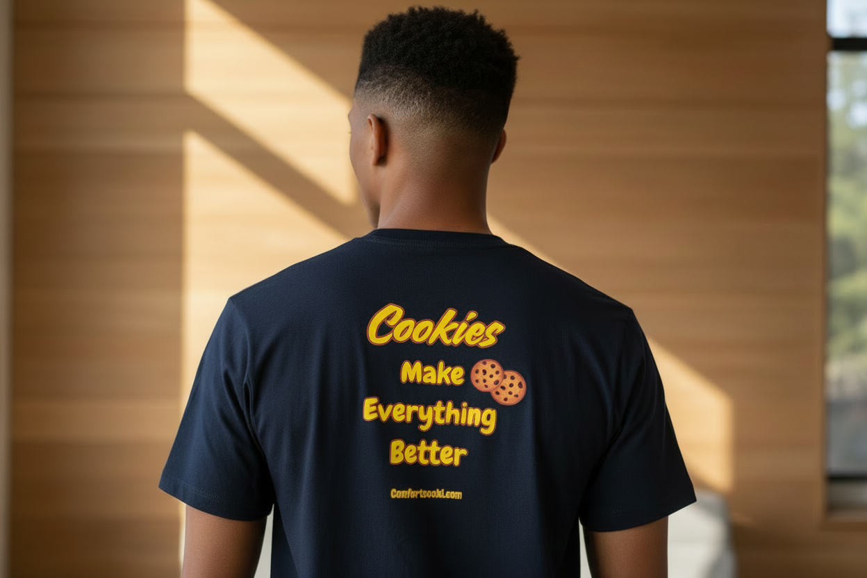 Navy Shirt - Clear Bottom Text