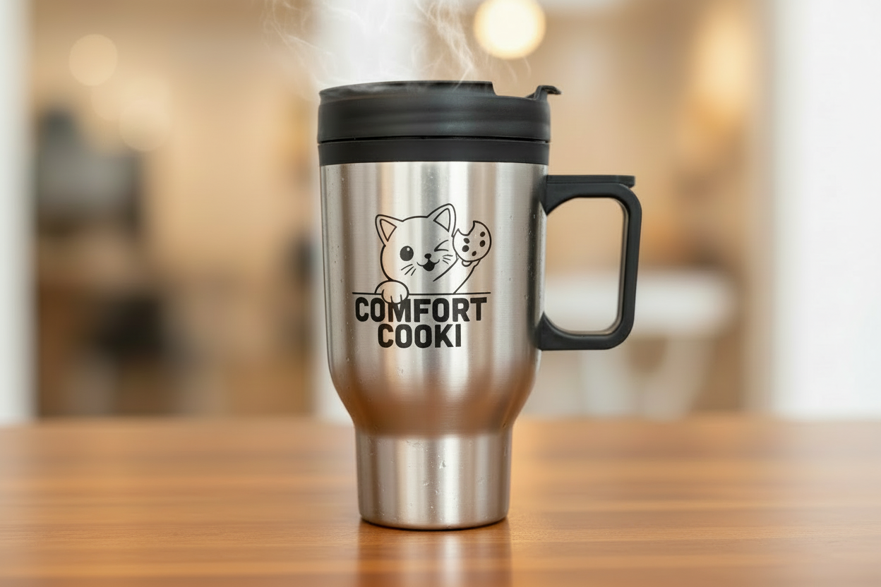 Silver Tumbler w Handle - No Ring