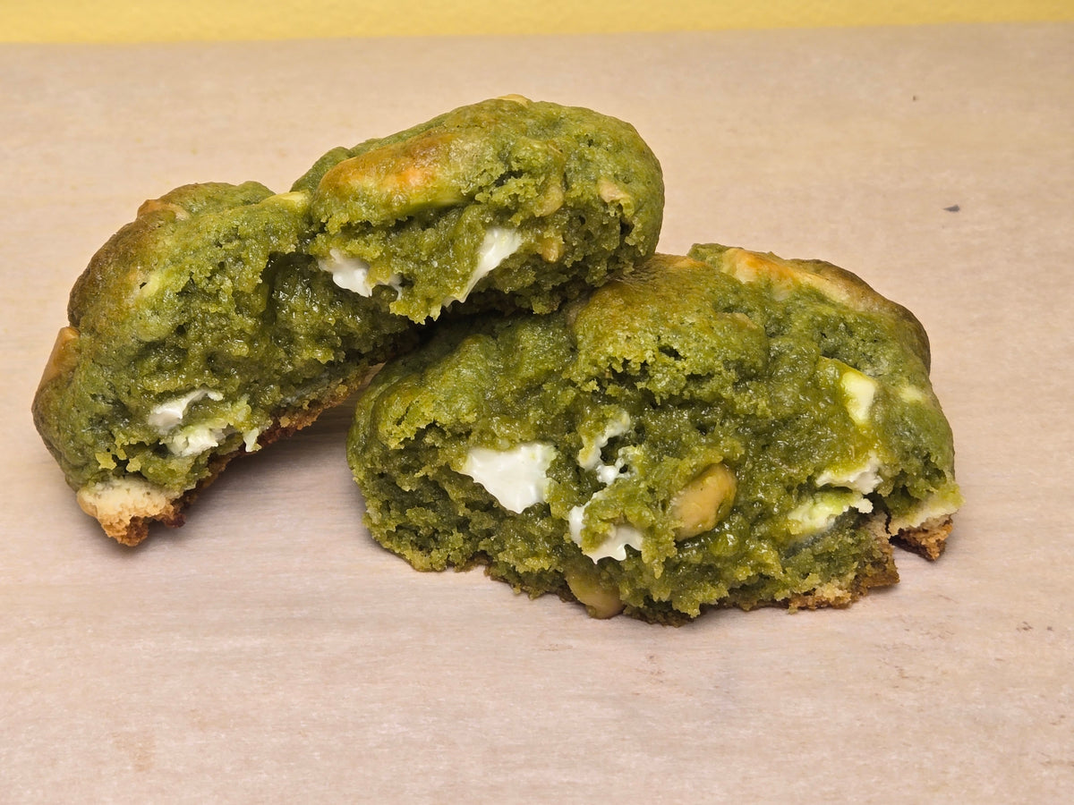 Matcha white chocolate toasted macadamia nut
