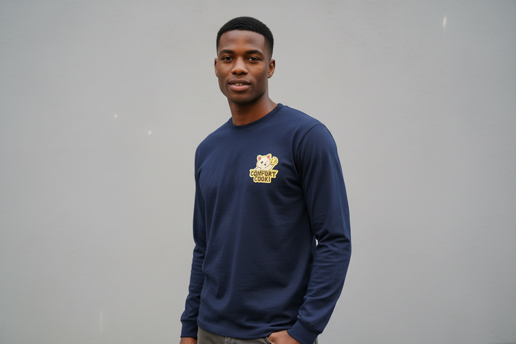 Long Sleeve Navy - Front
